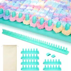 에이스오빗 65인치 블랭킷 베틀 실 탈부착 휴대용 디자인 손 뜨개질용 담요 DIY 던지기용 플랭넬 보관 가방