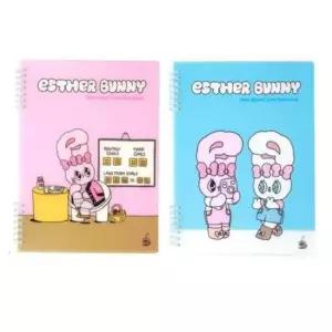 [문구/오피스] 필기 스프링 학교 유선노트 새학기 준비물 쓰기편한 줄공책 노트 2P 버니