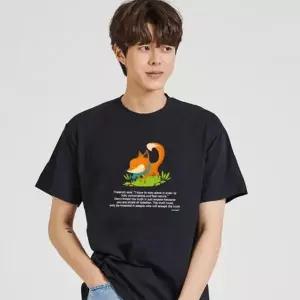 키밍 여우 커플시밀러룩 얇은반팔 오버핏