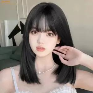 후크 코스프레 헤어 베이직 단발머리 매쉬 여성 통가발