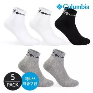[하프클럽/] 남성 쿠션 컬러다선 등산 발목양말 5P_MX