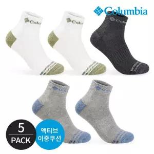 [하프클럽/] 남성 쿠션 바디조직 등산 발목양말 5P_MX