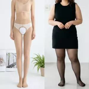 여성 Y존 밑트임 팬티스타킹 5개 고탄력 빅사이즈 투명 얇은 스타킹 0데니아 검정 커피 살색