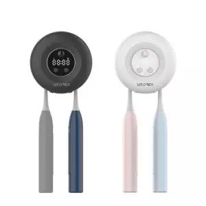 유토렉스 블랑 무선 칫솔 살균기 히팅 UV 살균 건조 시계형 무드등 자동센서 2구 단품