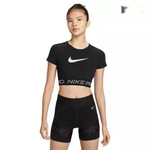 나이키 HV3674 010 크롭티 스포츠웨어 여성 프로 드라이 핏 반팔 크롭 그래픽