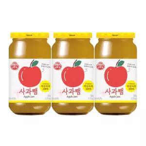 오뚜기 사과쨈 홈카페 브런치 과일쨈 토스트 식빵 500g 3개