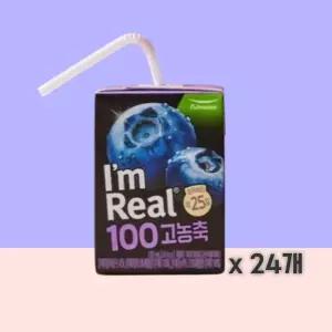 풀무원 아임리얼100 블루베리 140ml, 24개