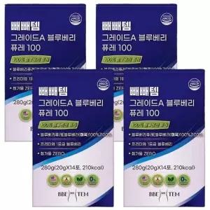 [단비] 빼빼템 그레이드A 블루베리 퓨레 100 14포 x 4박스