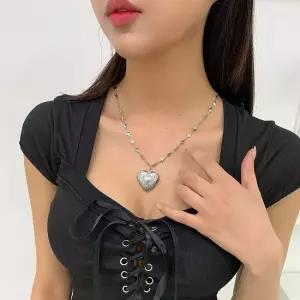 이니셜목걸이 포토하트목걸이 여성 빈티지 주얼리 액세서리 Y2K