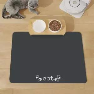 [반려] 깔끔한 식사 공간 반려동물 규조토 식기매트 80x50cm