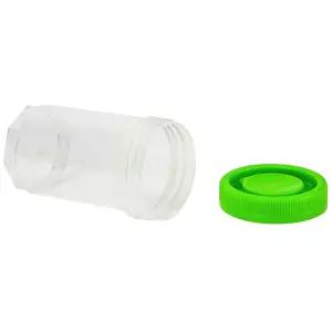 Caplugs 에버그린 240-5603-080 SLSC 시리즈 시편 용기 90mL/3온스 46mm D x 천연 캡이 있는 폴로필렌 공동