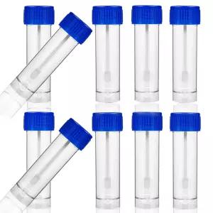 10개 25-30ml 대변 컵 용기 숟가락 뚜껑 포함 검사용 링
