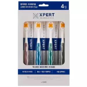 크리오 클리오 엑스퍼트 화이트케어 칫솔 4입 치석 케어 불소모