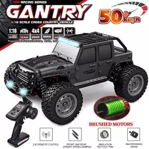 RC카 16103 고속 Rc 차량용 50kmh 116 오프 4WD LED 헤드라이트 성인 24G 방수 몬스터 트럭