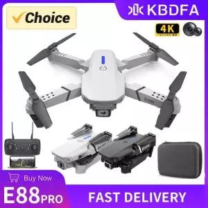드론 KBDFA 2024 E88 프로 와이파이 FPV 광각 HD 4K 1080P 카메라 높이 RC 접이식 쿼드콥터 헬리콥터
