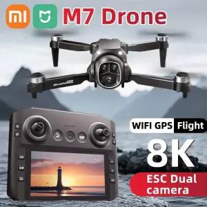 드론 샤오미 M7 RC 8K 전문가용 HD 항공 촬영 원격 조종 항공기 듀얼 카메라 쿼드콥터 남자아이