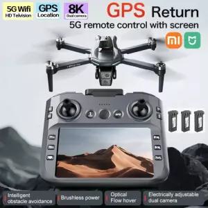 드론 Xiaomi XT606GPS 화면 브러시리스 항공 사진 4K HD 듀얼 카메라 모터 5G WIFI 쿼드콥터