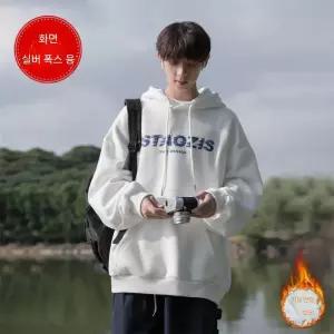 남성 화면 맨투맨 겨울 기모 도톰한 후드 커플 빅사이즈 코트 J02Z4Q 젠2