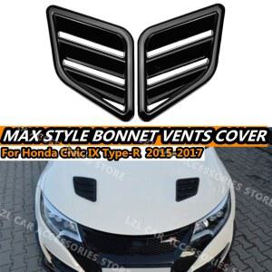 본넷덕트 HONDA CIVIC IX 커버 SI TYPER 보닛 2X 후드 글로시 LOUVERS 엔진 흡입구 공기 에어 블랙 20152017 스쿠프 벤트