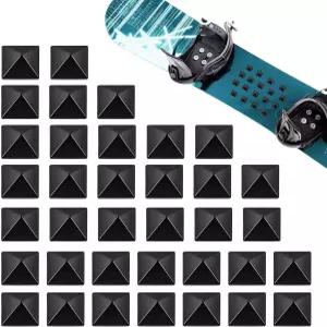36Pcs 스노보드 스톰프 패드 피라미드 스터드 미끄럼 방지 금속 스텝 풋 그립 셀프 접착 스노우보드 매트가