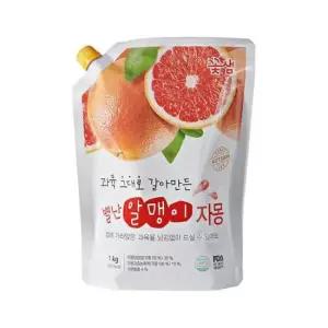 꽃샘 별난 알맹이 자몽 1kg 자몽차 자몽원액 에이드