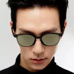 [윙]WING 플래토 Flatto 브라운 골드 라운드 초경량 심리스 미러 렌즈 선글라스 브롬톤 데일리