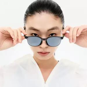 [윙]WING 플래토 Flatto 레이싱그린 실버 라운드 초경량 심리스 미러 렌즈 선글라스 브롬톤 데일리