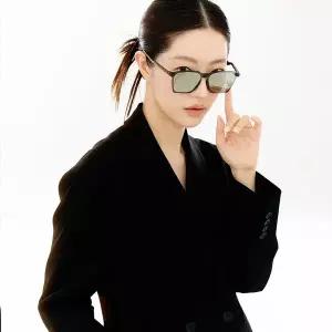 [윙]WING 플래토 Flatto 브라운 골드 스퀘어 초경량 심리스 미러 렌즈 선글라스 브롬톤 데일리