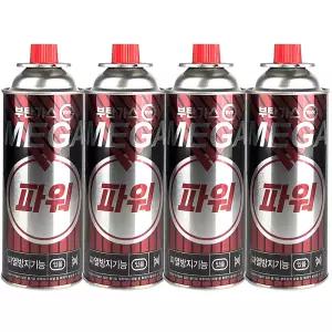 (MEGA) 메가 파워 부탄가스 220g x 4개 파열방지기능