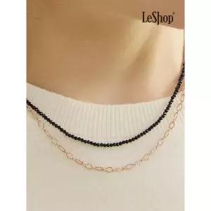 [르샵]14K 은하수 컷팅 두줄 목걸이 GoldPlated LJ4144BRN_P422120043