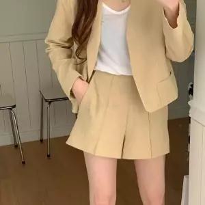 [옷자락][클리어런스]핀턱 주름 반바지 캐주얼 린넨 슬랙스 숏팬츠_5