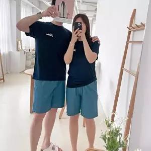 [옷자락][클리어런스]신혼여행 남자 여름커플 밴딩 청반바지 숏팬츠_5