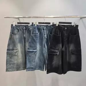 남자 SS 아메카지 워싱 건빵 데님버뮤다 여자 청반바지