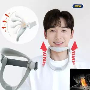경추 견인 목 지지 보호대 각도 조절 일자목 자세 교정 휴대용 장치