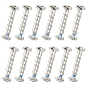 UPIQNG 12Pcs 인라인 스케이트 나사 바퀴 축 교체 볼트 하드웨어 액세서리 30MM