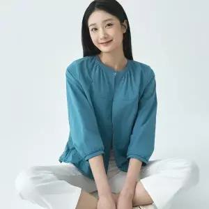 [하프클럽/지센](2컬러) 메탈니트립 자켓형 코트 LCCAO322