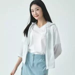 [하프클럽/지센](2컬러) 컬러립 스판 후드 숏 점퍼 LSJPO452