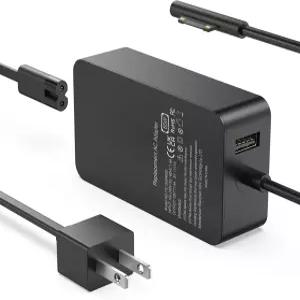 Surface Pro용 65W 충전기 11 10 9 8 7 6 5 4 3 X Microsoft Laptop 2 1 9피트 USB 충전 포트 LED 전원