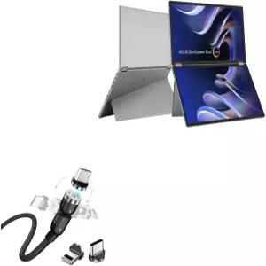 ASUS ZenScreen Duo OLED 휴대용 HDR 모니터와 호환되는 박스웨이브 케이블 14인치 - 마그네토스냅 올차지