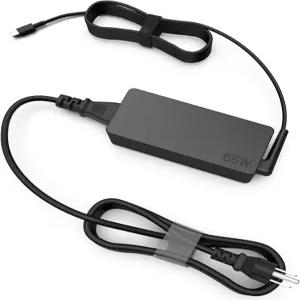 레노버 씽크패드/요가/크롬북 T14 X1 7i USB 타입 C 전원 어댑터 코드와 호환되는 65W 노트북 충전기