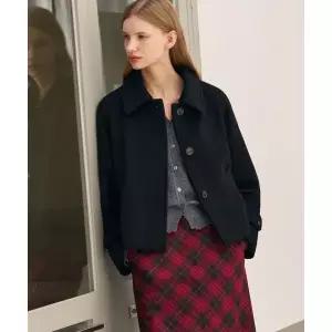 드로우핏 우먼 DRAWFIT WOMEN 소프트 캐시미어 레글런 숏 코트 BLACK DFWMCT3402BK 392105