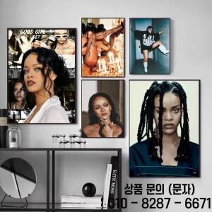 가수 R Rihanna 멋진 포스터 HD 자체 접착 벽 예술 홈 오피스 기숙사 침실에 이상적 훌륭한 선물