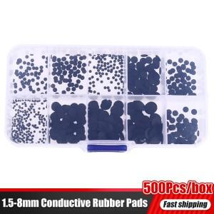 IR 원격 제어용 전도성 고무 패드 수리 키트  다양한 크기의 버튼  박스 당 500 개  1.5-8mm