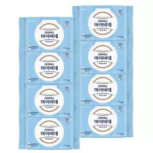 [크리넥스] 마이비데 물티슈 대용량 캡형 60매 x 8팩 클린케어 화장실용 비데용 물에녹는 비데티슈