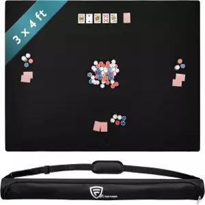 펠텍터 5mm 보드 게임 매트 36 x 48 테이블 마작 캐리백 네오프렌 플레이매트 커버 타일 포커 RPG 및