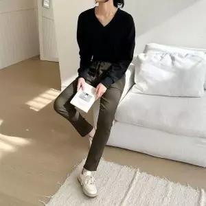 [하프클럽/]겨울용 여성용 기모 밴딩 스판 팬츠 따뜻한 바지