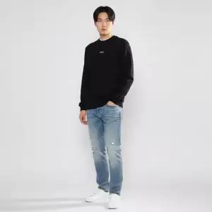 MSGM 브러쉬드 마이크로 로고 맨투맨 3540MM551 237799 99)