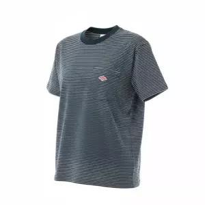 단톤 SHORT SLEEVE POCKET T-SHIRT STRIPE DTC0197-TCB GREEN X WHITE) 포켓 반팔 스트라이프 티셔츠)