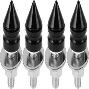 파르투토 유니버설 모터사이클 M6 번호판 나사 커버 45mm 방지 프레임 볼트 키트 알루미늄 합금 블랙 4개