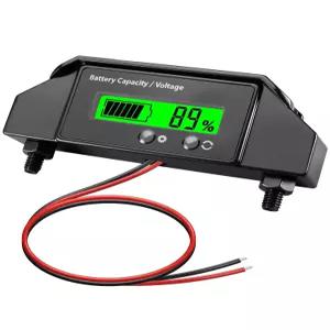브래킷이 있는 골프 카트 배터리 전압계 DC 12V 24V 36V 48V 60V 72V 84V 모니터 방수 선바이저 설계 납축
